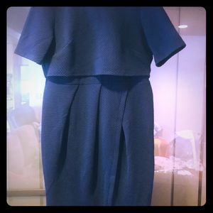 Maternity double layer textured smart dress